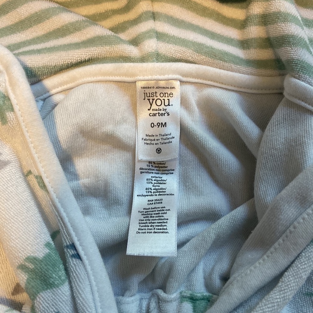 Just One You by Carter’s Dinosaur Robe 🦕 0-9M - Picture 2 of 3